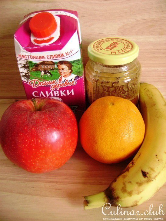 Фруктово-сливочный смузи.