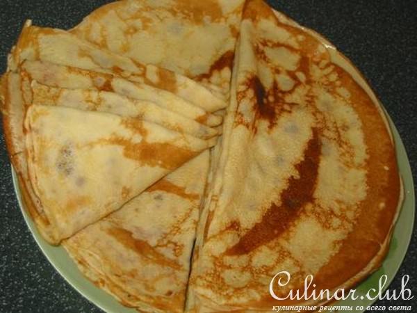 Блинчики с куриными сердечками и желудочками