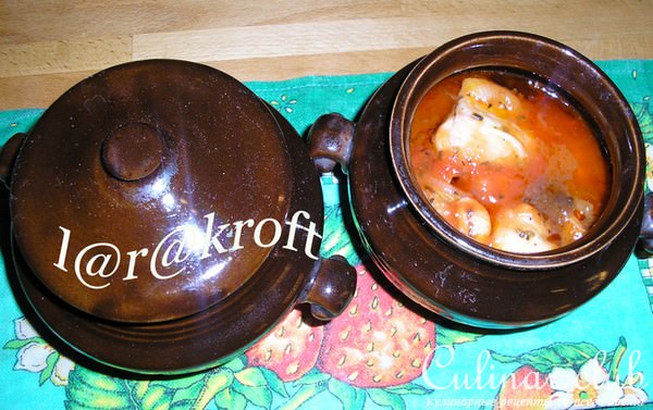 Курочка в горшочке