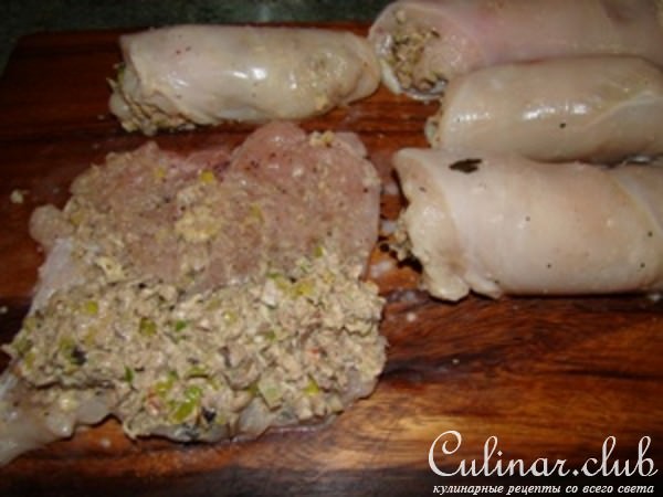 куриные рулетики с печенкой