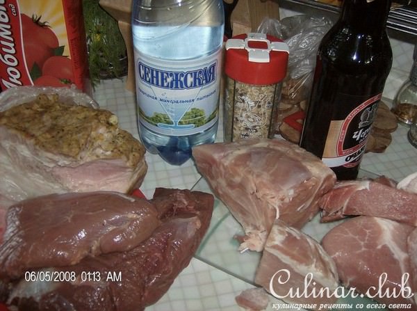 Шашлык из четырех видов мяса