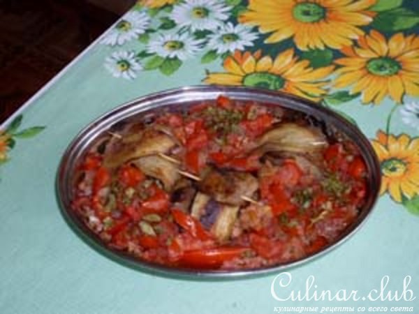Пакетики из баклажанов
