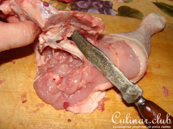 Фаршированные куриные окорочка