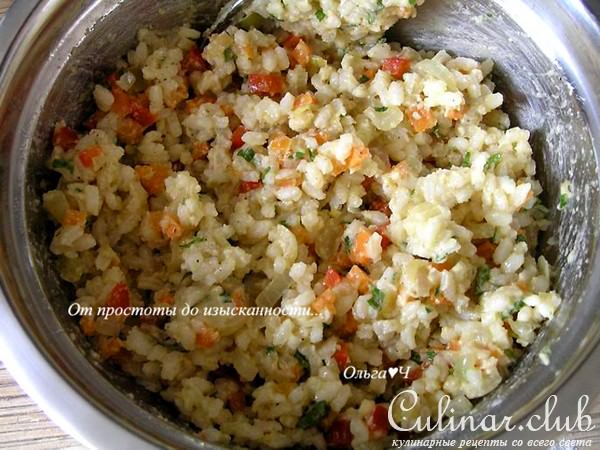 Рисовые котлетки с овощами в кунжутной панировке