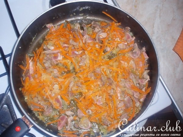 Гречка с куриными потрошками