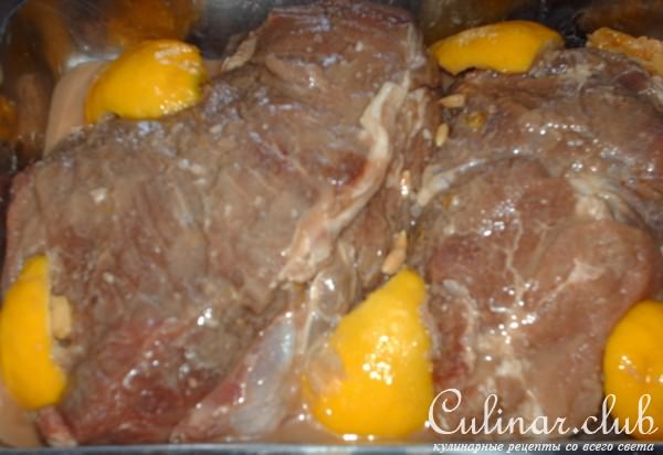 Мясо по гречески с апельсином