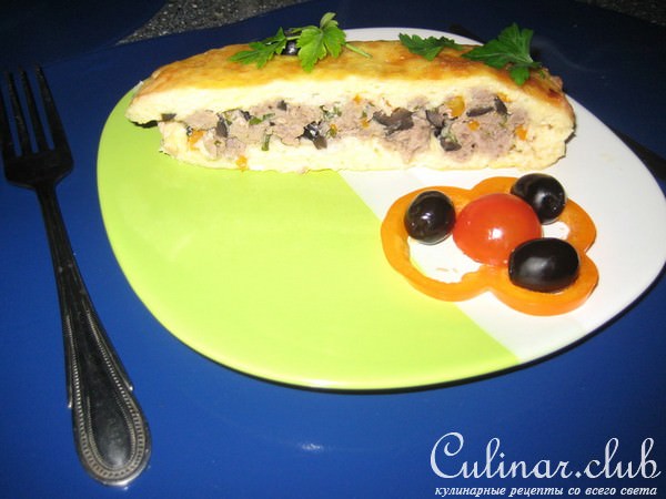 Сырно-мясной рулет