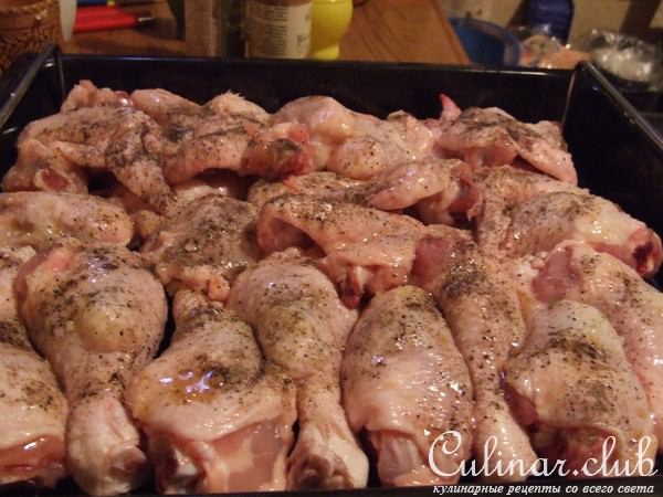 куриные крылышки и голени