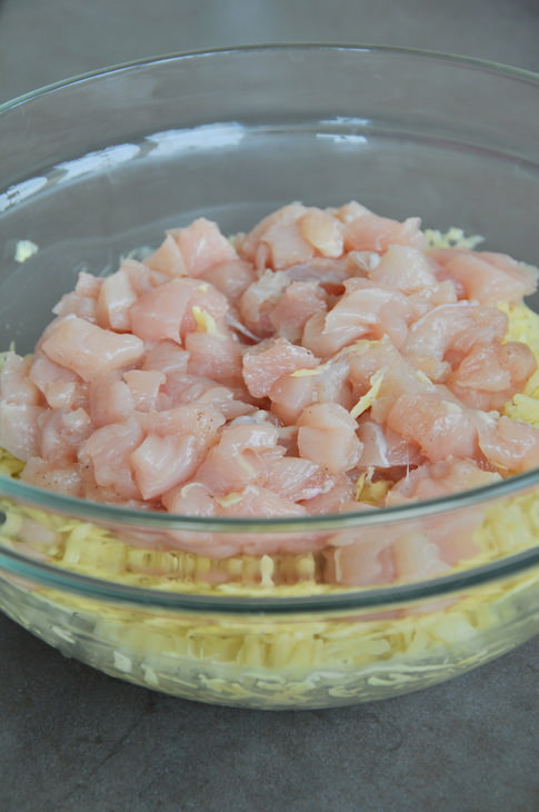 Колбаски картофельные с курицей