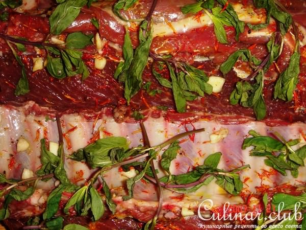 баранья корейка в рукаве