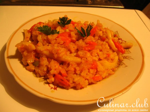 Плов с кальмарами