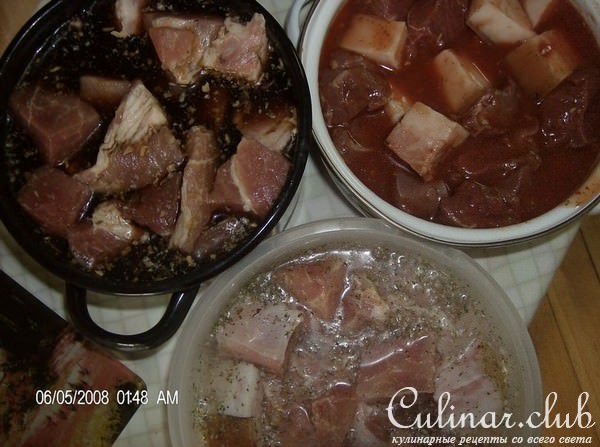 Шашлык из четырех видов мяса