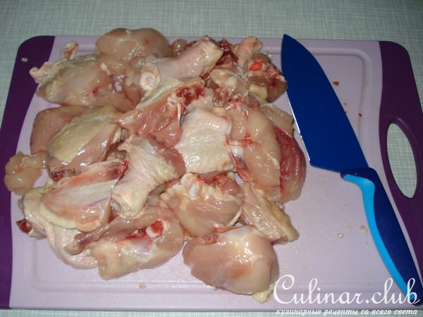 Курица под грибной шапкой