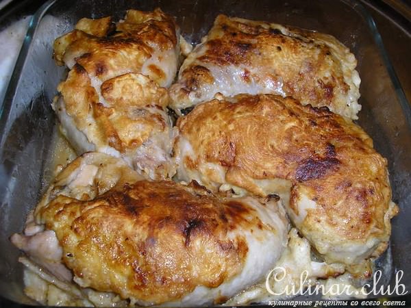 Куриный окорочек с сюрпризом