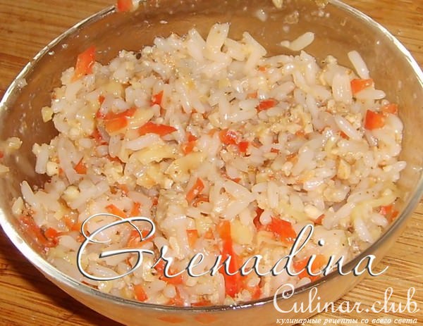 Куриная грудка фаршированная рисом