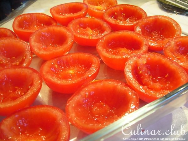 Помидоры, фаршированные пшеном и печенью