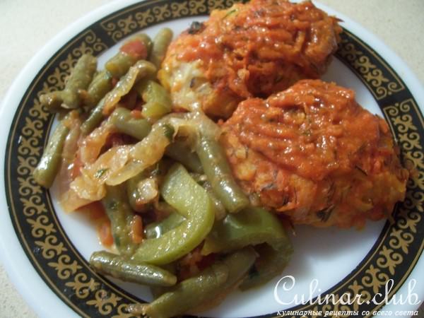 Ленивые голубцыс салатом