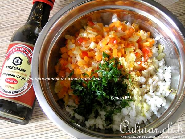 Рисовые котлетки с овощами в кунжутной панировке