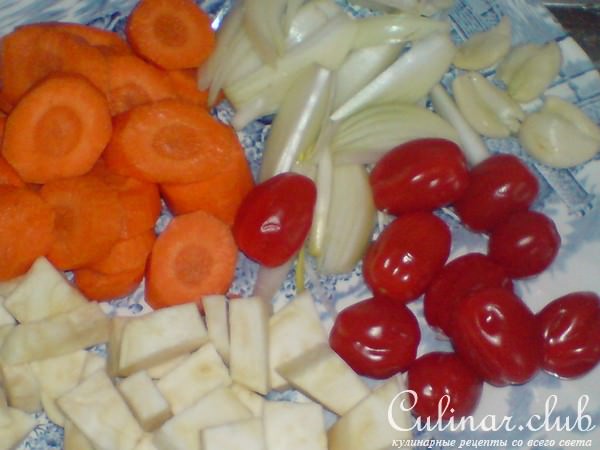 Говядина под базиликовым соусом