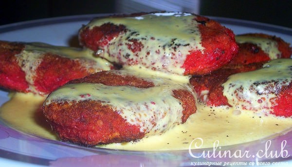 розовые котлеты с манговым соусом
