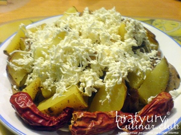 Картофель по-исландски от тётя маша, с брынзой и приправами от меня