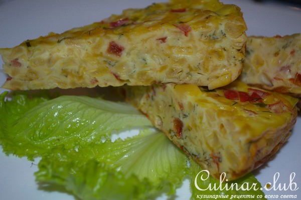 Запеканка с сыром и кукурузой