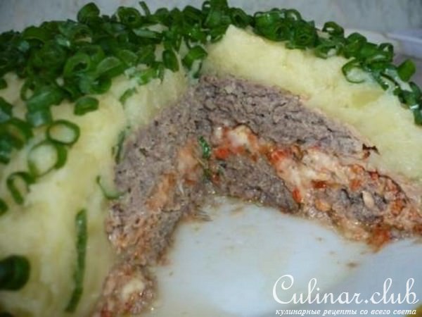 мясной тортик под шубкой