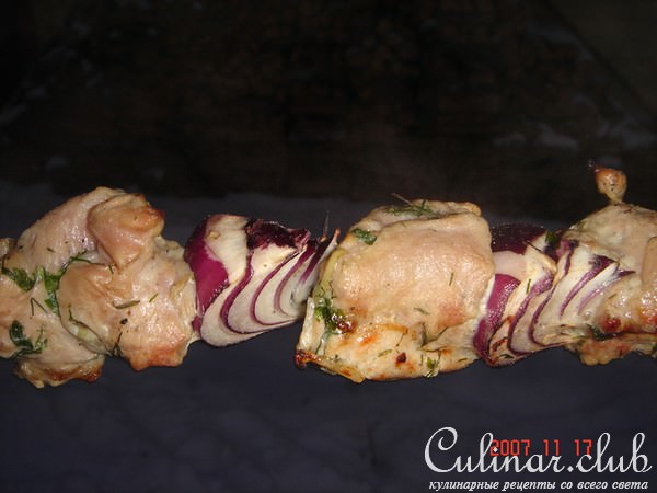 Шашлык из свинины и крылышек