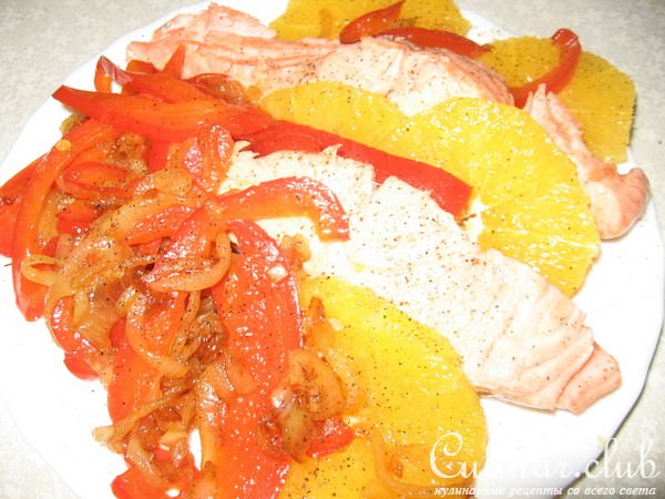 Форель с апельсинами