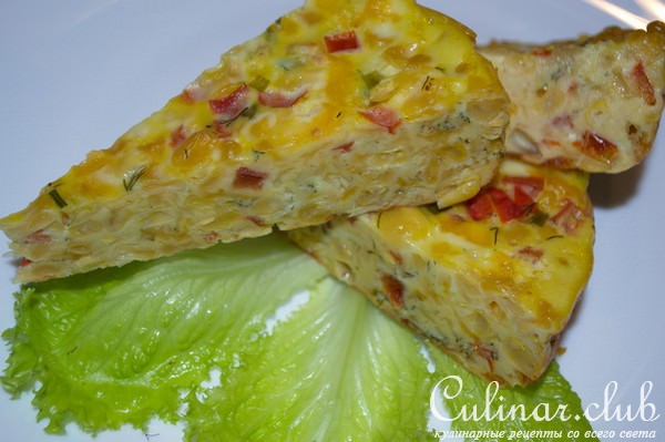 Запеканка с сыром и кукурузой