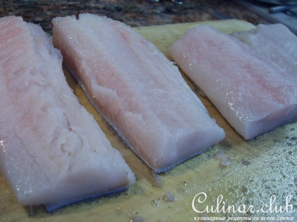 "halibut" с овощами