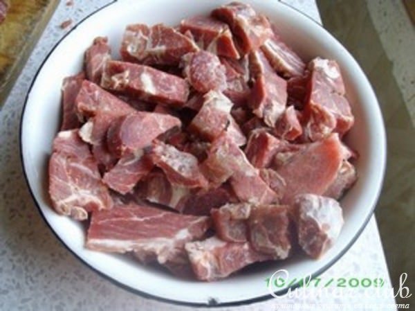 Баранина в красном вине.