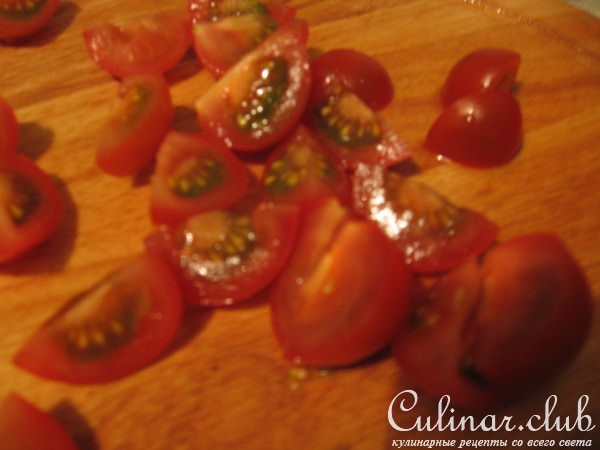 Семга запеченая с овощами и яблоком