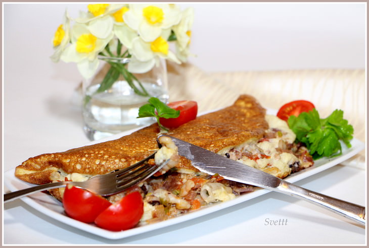 Омлет с морепродуктами
