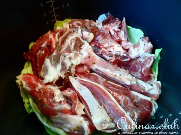 Баранина тушёная с овощами,по мотивам Домлямы.