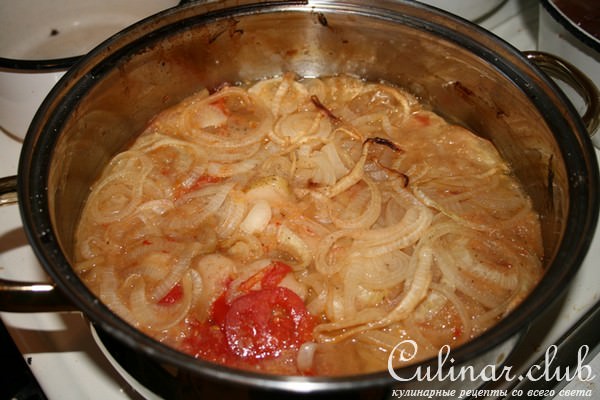 Свинина с яблоками в пиве