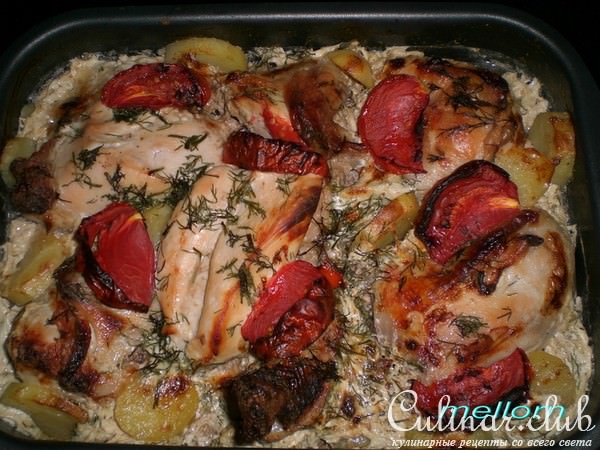 Курочка под сливками
