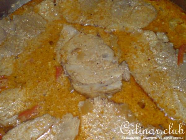 Мясо тушеное с перчиками