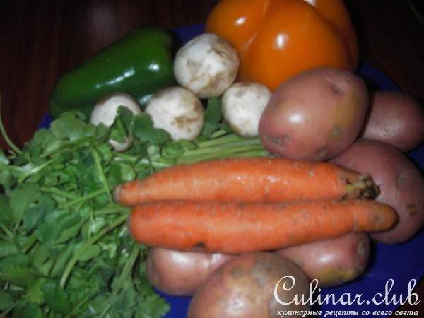 Рагу из баранины с фасолью и овощами