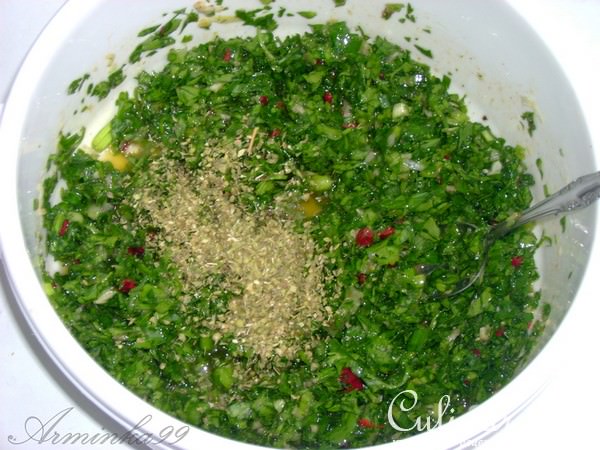 Ковбойский стейк с соусом Чимичури
