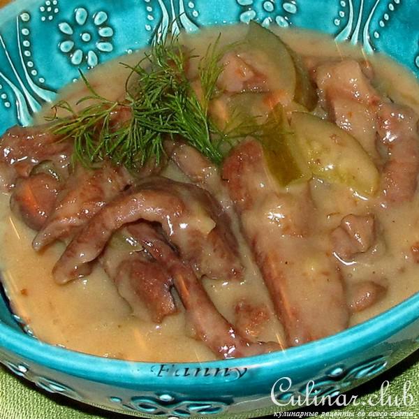 Говядина с солеными огурцами и медом