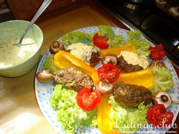 Мини-кебабчики баклажаново-мясные