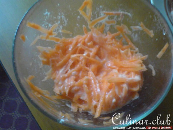 Куриный шницель в морковной шубке