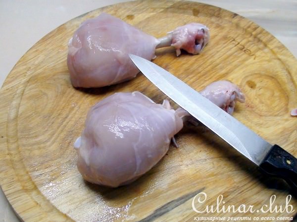 Куриные голени а-ля «Чупа-чупс». Куриные ножки в кисло-сладком маринаде.