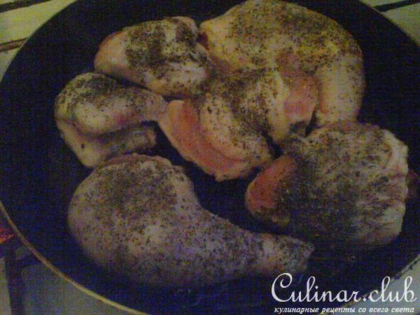 Курица с лимоном и маслинами