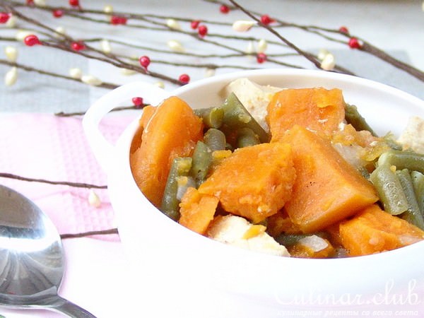 Куриное рагу с бататом
