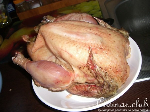 Румяная курочка маринованная в белом вине! (в рукаве)