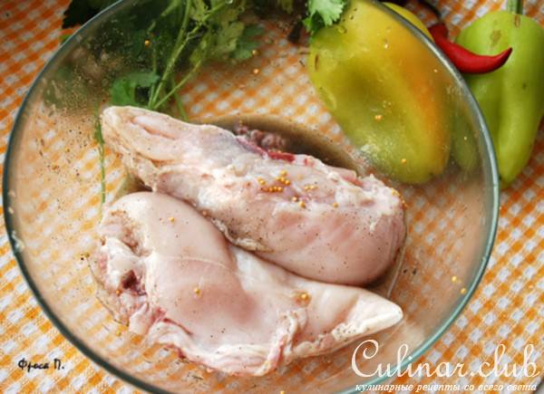 Овощи по-азиатски с курицей