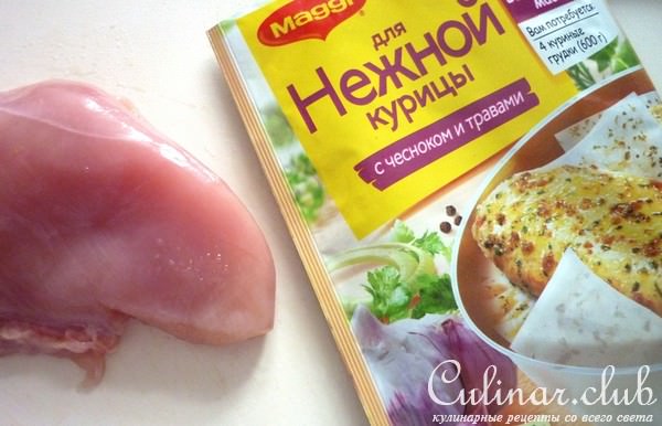 Нежная курочка с чесноком и травами, с картофелем Каламбреза