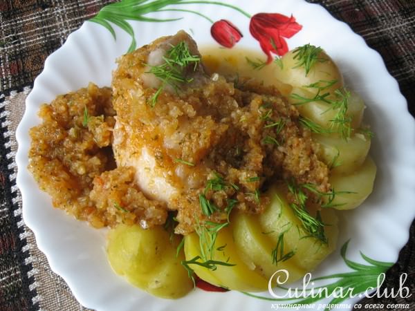 Курочка под соусом из овощей